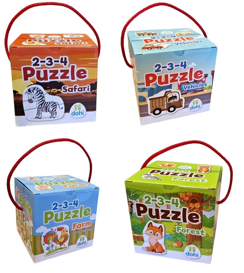 2-3-4 Puzzle 18 dielikov - dopravné prostriedky