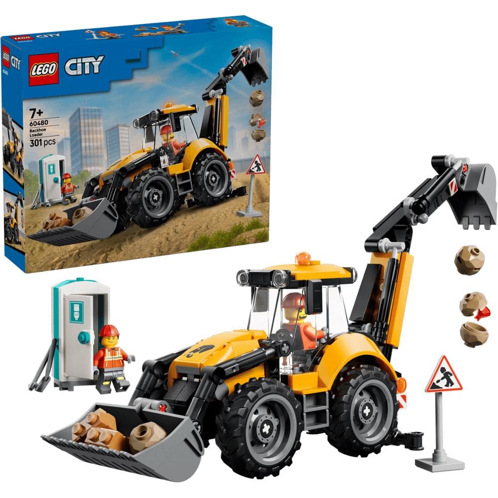 60480 Žltý nakladač s rýpadlom LEGO
