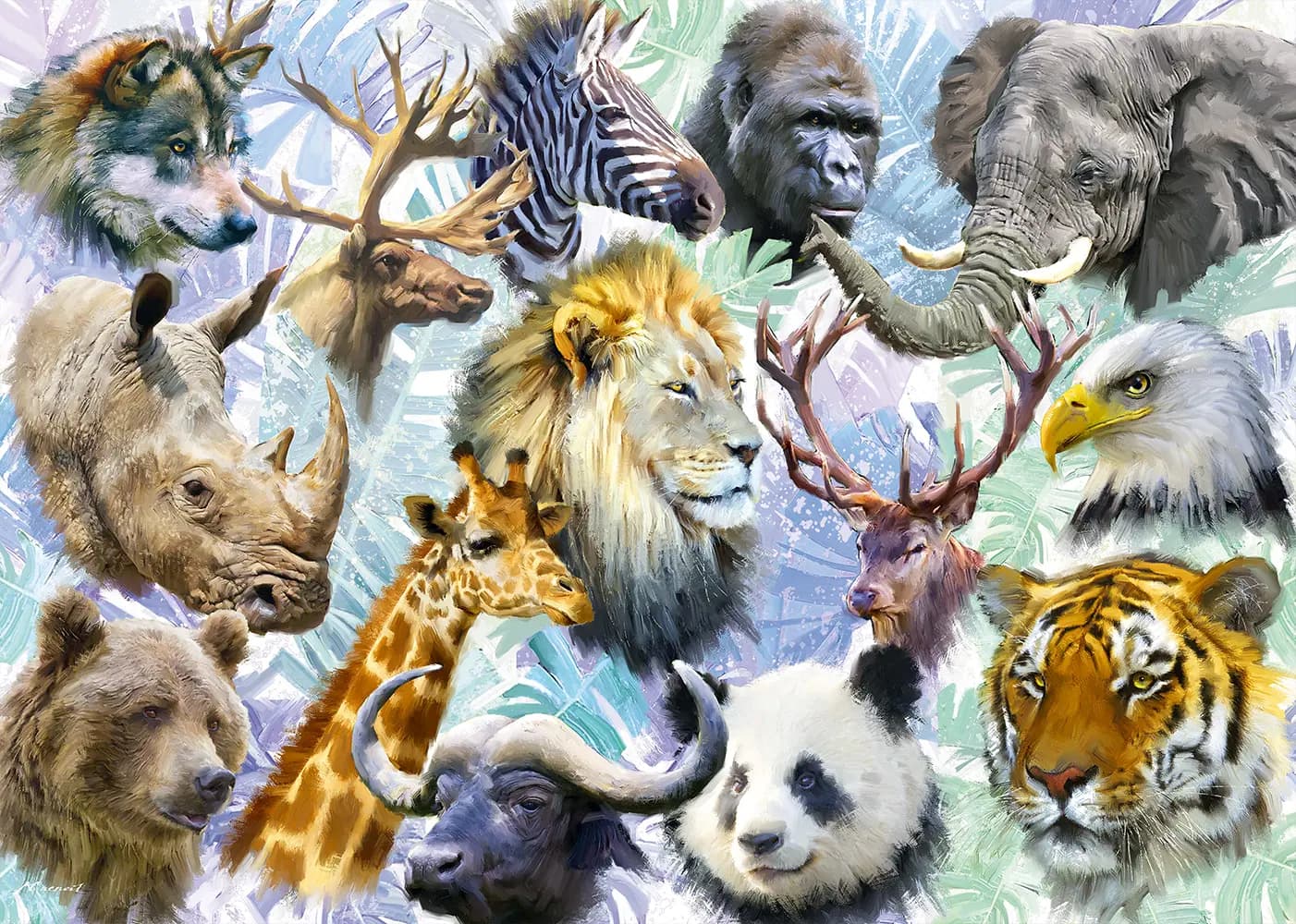 Alipson Puzzle - Puzzle Animal Heads - 500 dielov