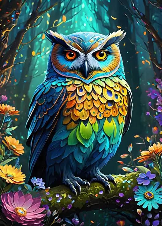Alipson Puzzle - Puzzle Blue Owl - 500 dielov