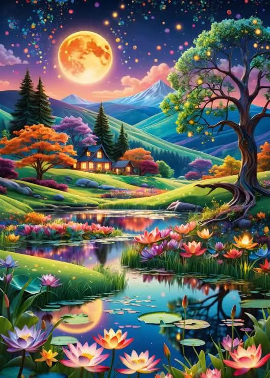 Alipson Puzzle - Puzzle Full Moon Night - 500 dielov