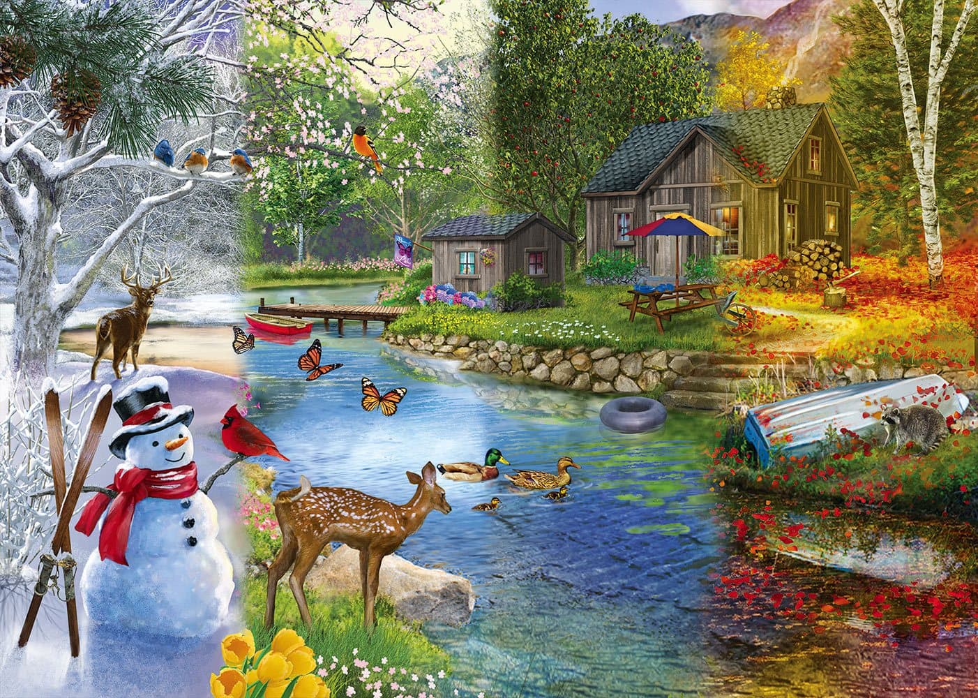 ALIPSON Puzzle Sezónní přechody 1000 dílků