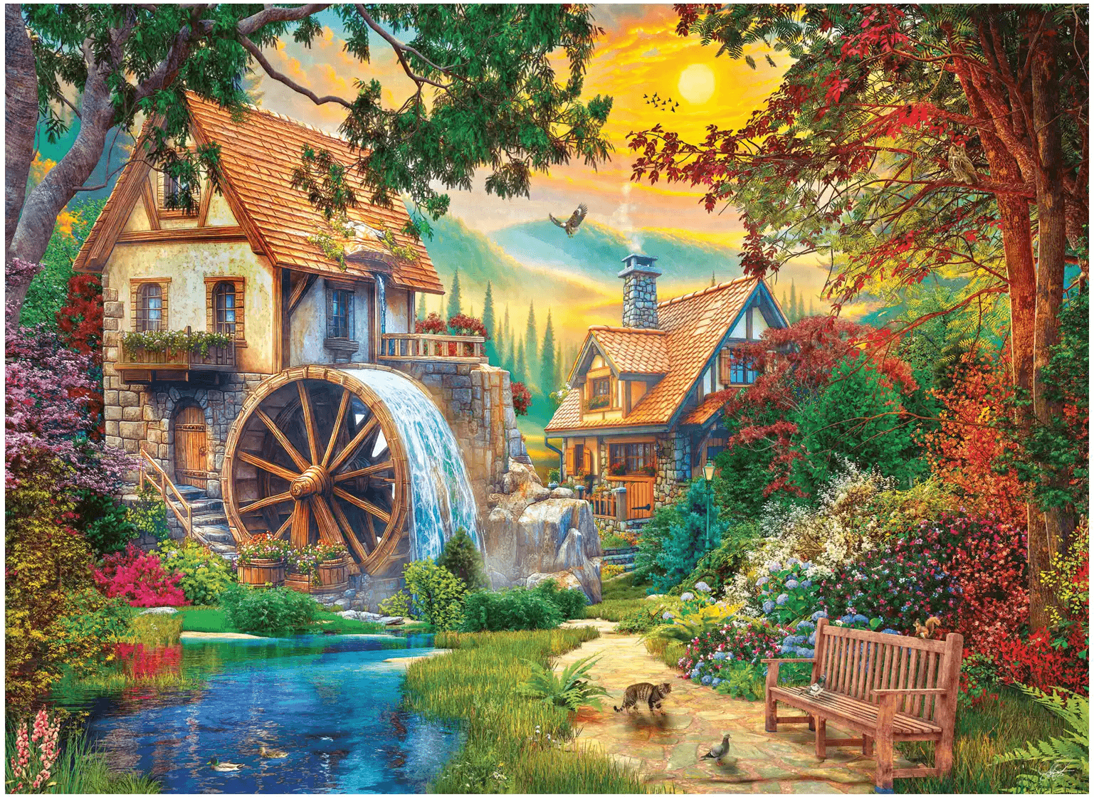 ANATOLIAN Puzzle Vodní mlýn 4000 dílků