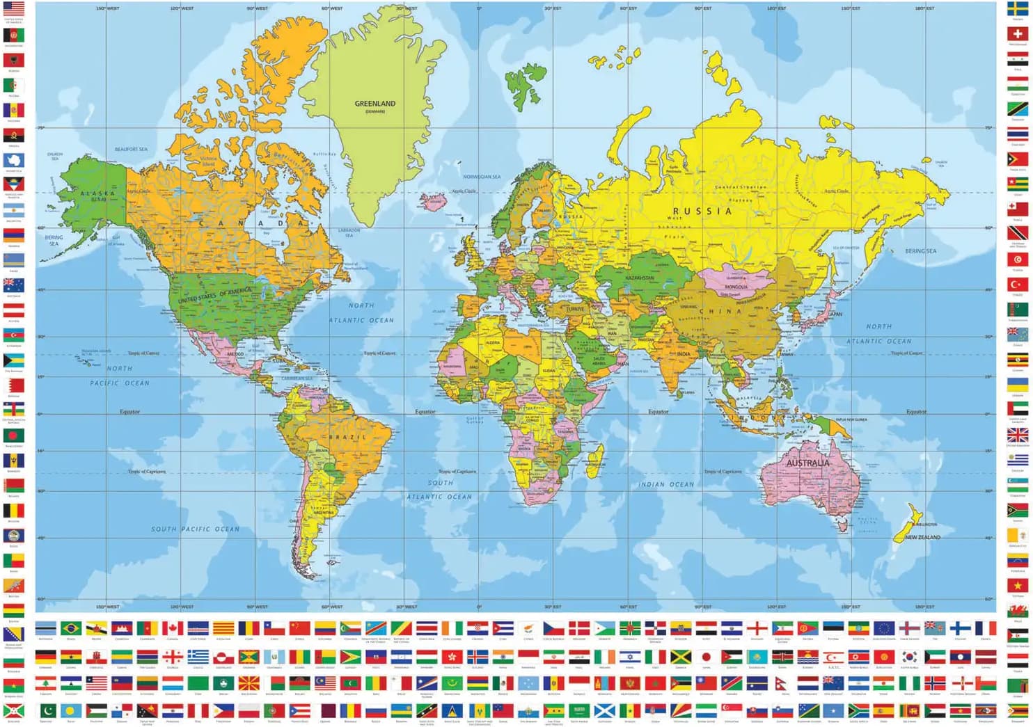 Anatolian - Puzzle World Political Map - 700 dielov