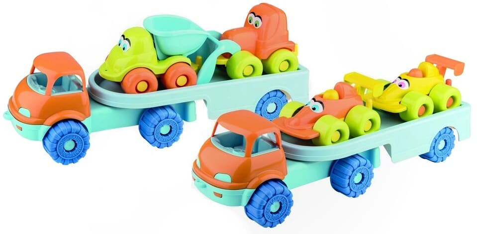 Androni Kamion transporter + 2 autá 53cm - náhodné