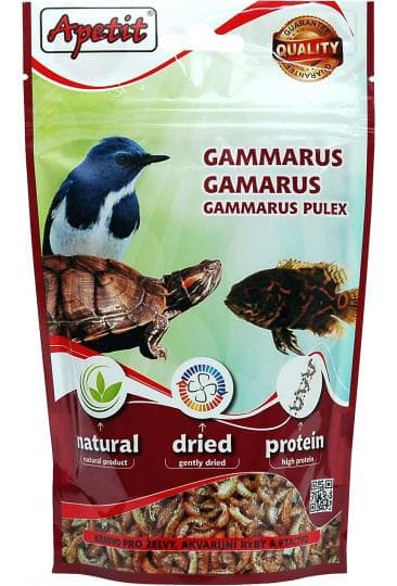 Apetit Gammarus krmivo pre korytnačky a ryby 50g