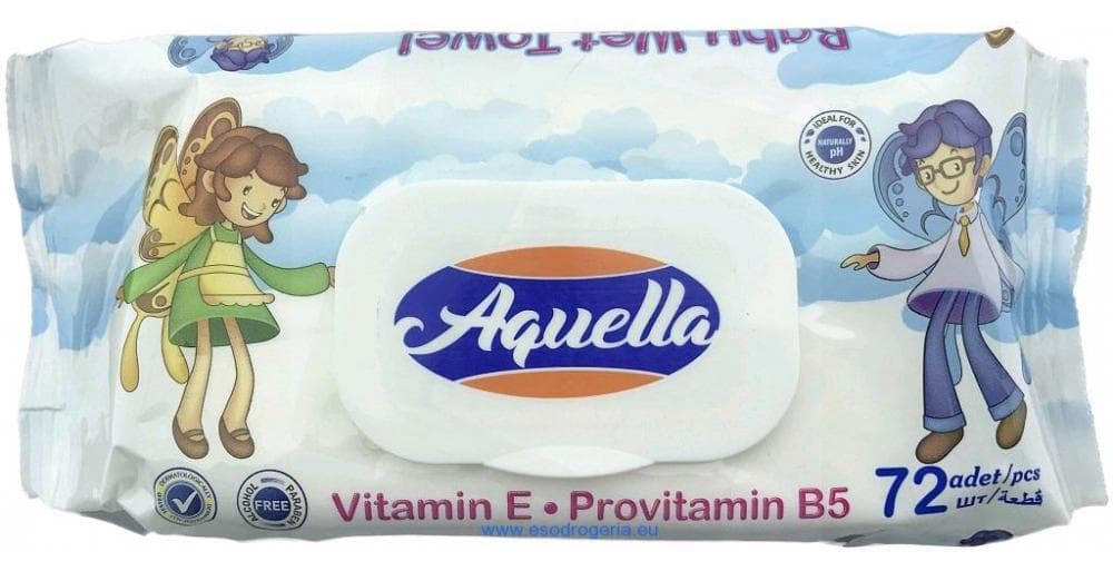 Aquella vlhčené utierky Vitamin E 72ks