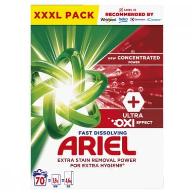 Ariel prací prášok box 3,85kg/70pd Ultra Oxi Effect