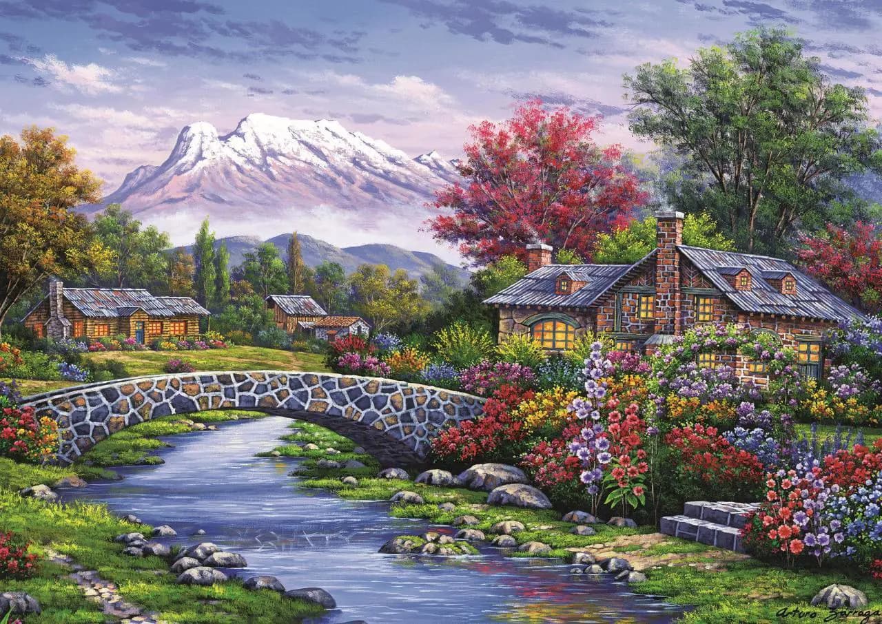 Art puzzle - Puzzle Ancient Bridge - 500 dielov