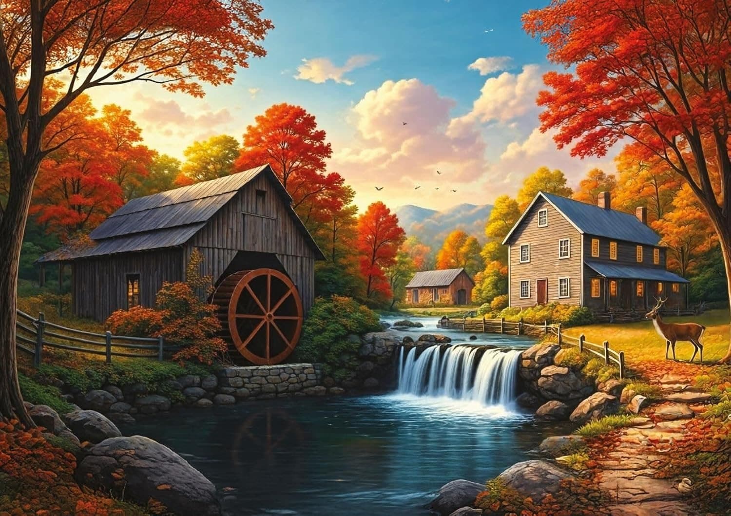 ART PUZZLE Puzzle Jelen u splavu 1000 dílků