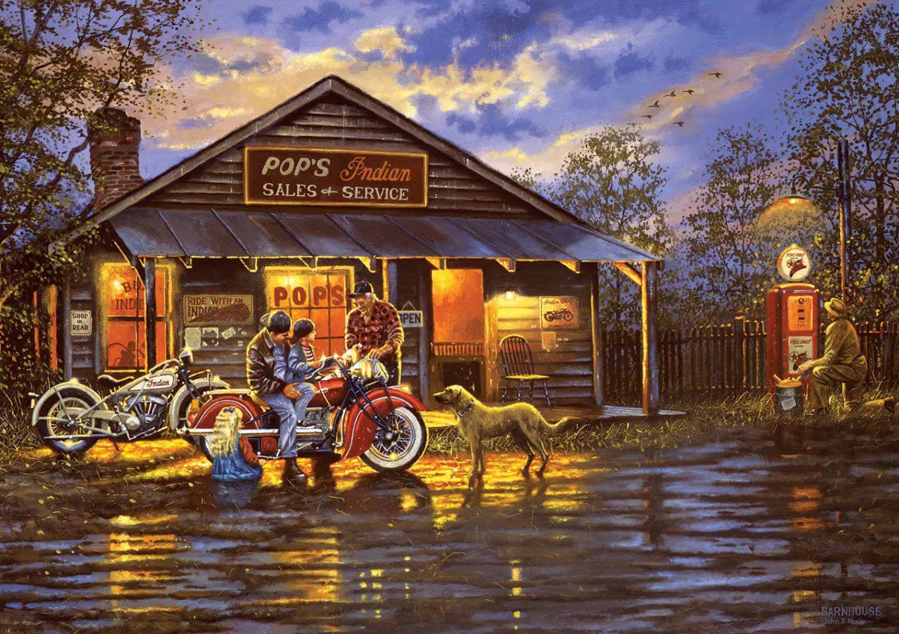 Art puzzle - Puzzle Motorcyclist - 1000 dielov