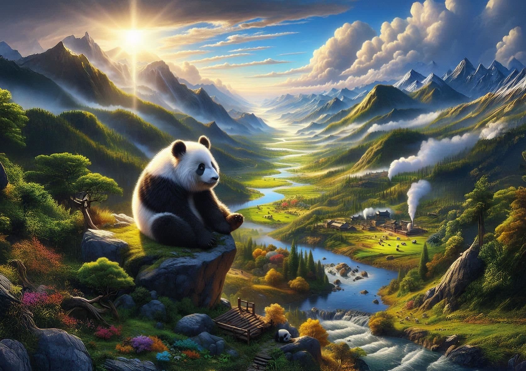 ART PUZZLE Puzzle Útočiště pro pandy 500 dílků