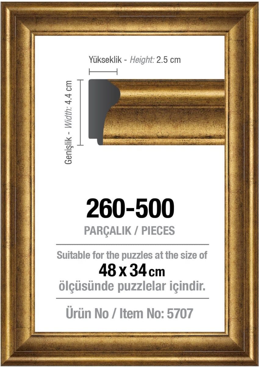 ART PUZZLE Rám na puzzle 48x34cm Gold (5707)