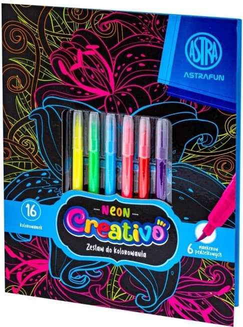ASTRA CREATIVO Vybarvovací set Neon Flowers