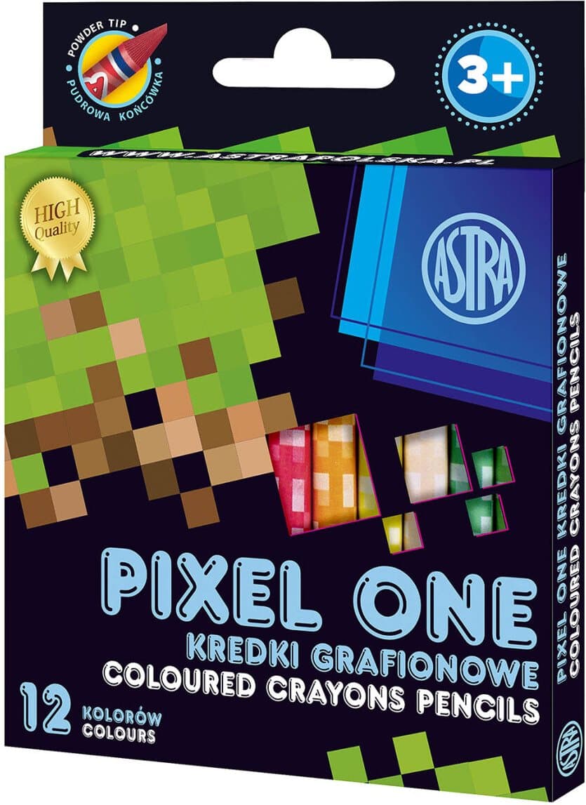 ASTRA Kaolínové pastelky 12ks Pixel One