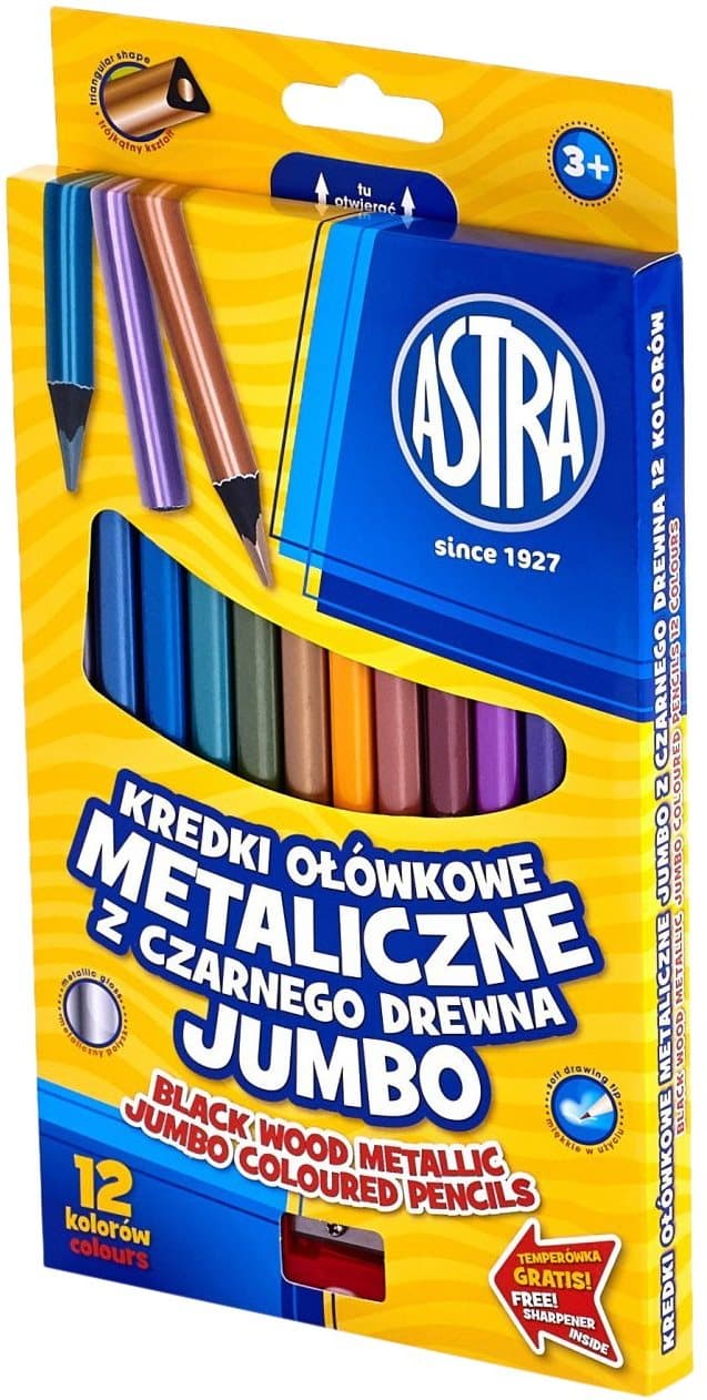 ASTRA Pastelky 12ks metalické