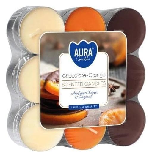 Aura čajové sviečky 18ks Chocolate-orange