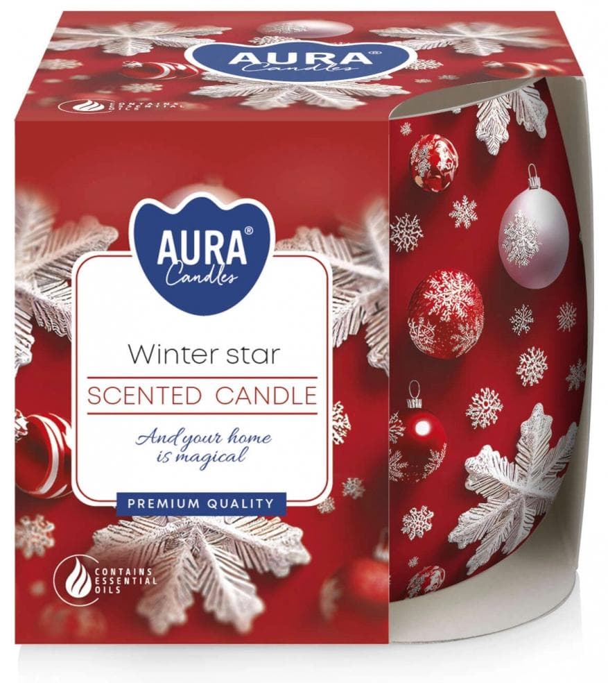 Aura Vonná sviečka v skle 80g Christmas spices