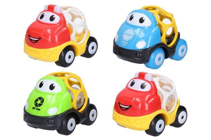 Auto hrkajúce 9,5cm 4farby - červená