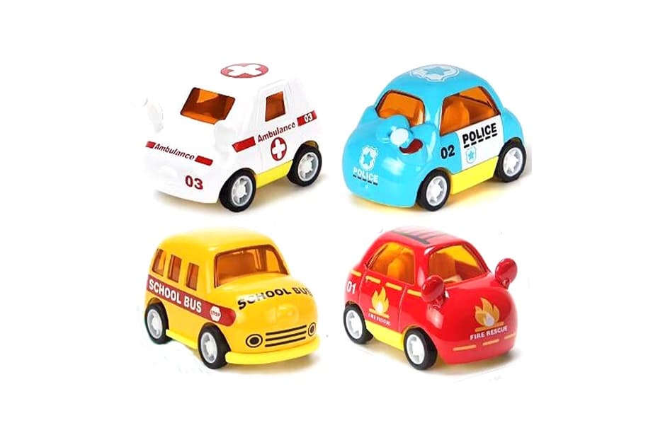 Auto kovové 6 cm  - autobus