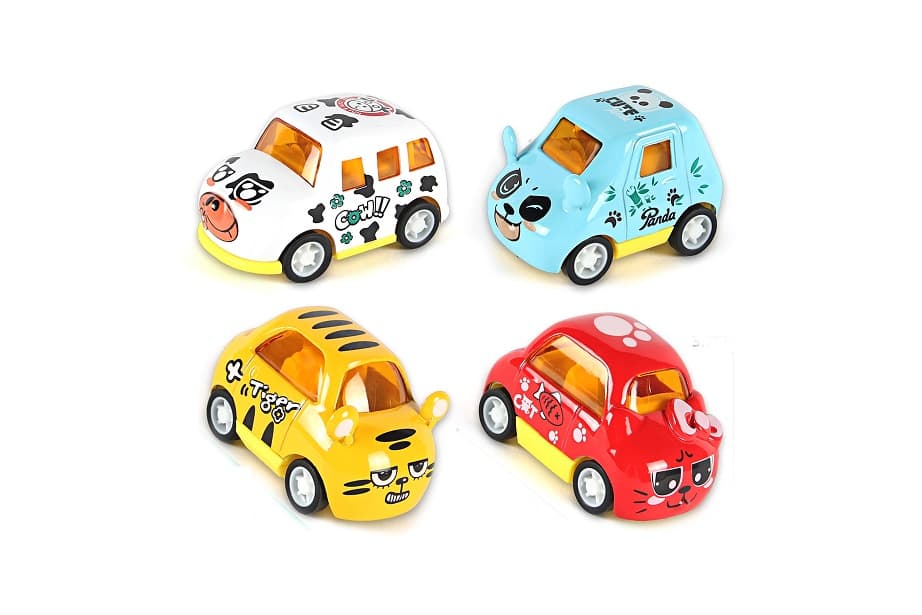 Auto kovové 6 cm  - kravička
