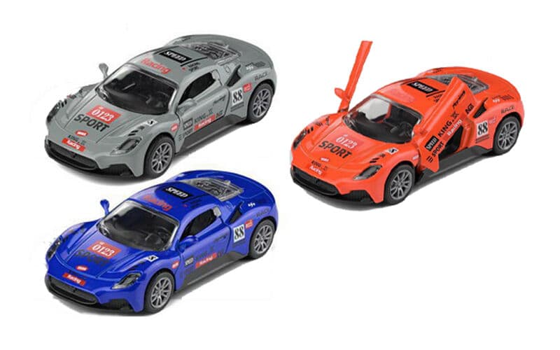 Auto na spätné natiahnutie 12cm - modrá