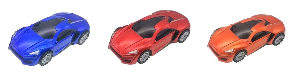 Auto na zotrvačník 16,5cm - červená