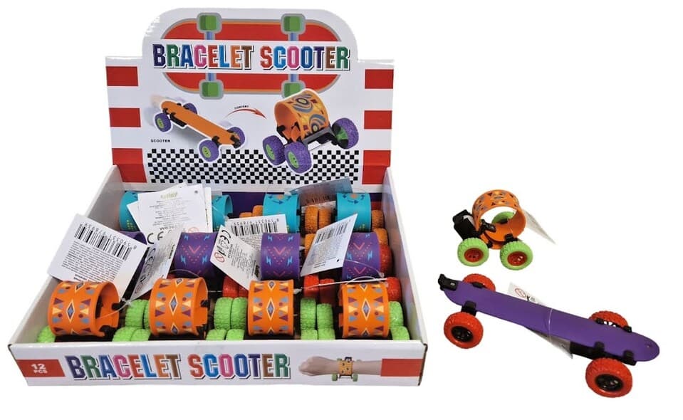 Auto náramok "skateboard" 15,5cm - tyrkysová