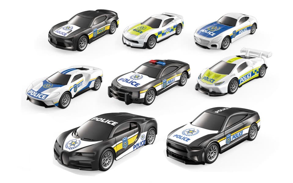 Auto polícia 4ks 7cm