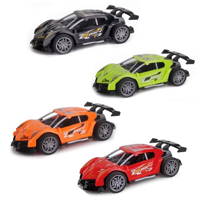 Auto pretekárske na zotrvačník 16,5cm - čierna