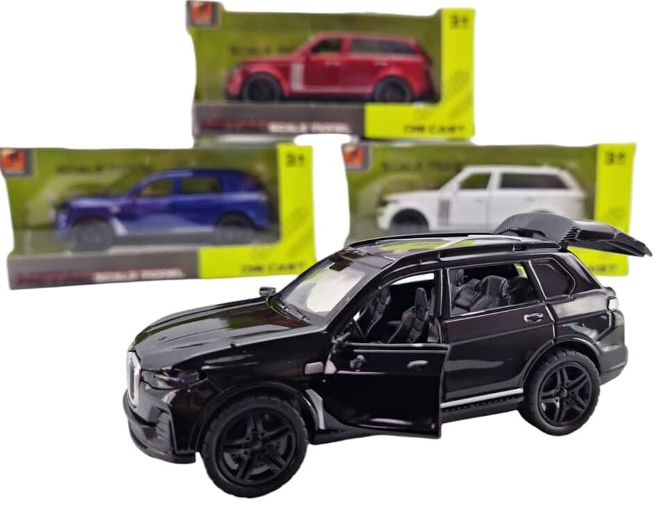 Auto SUV kovové na spätné natiahnutie 12cm - modrá
