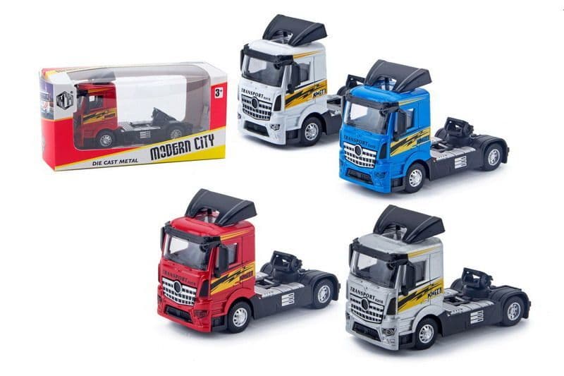 Auto ťahač kovové 10cm - modrá