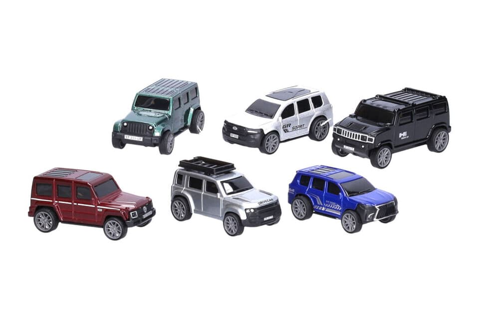 Auto terénne kovové 7,5cm - čierna