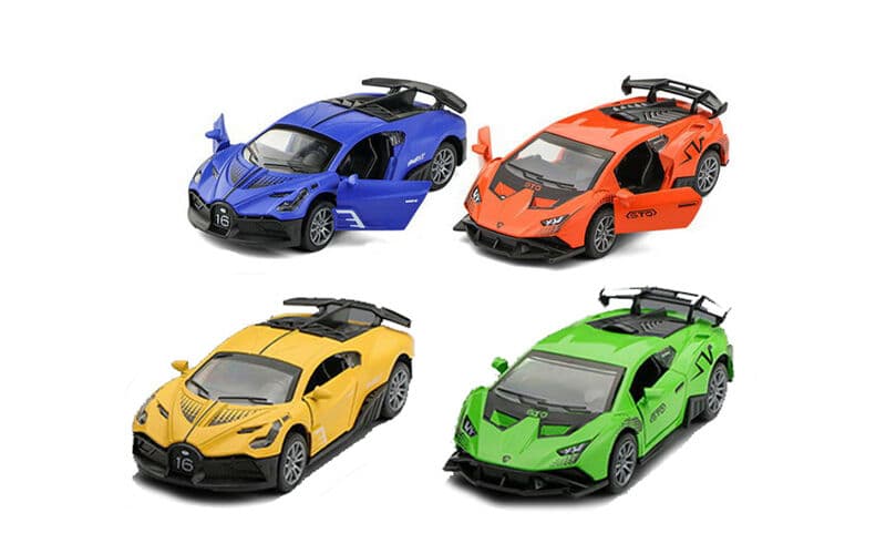Auto závodné na spätné natiahnutie 12cm - modrá