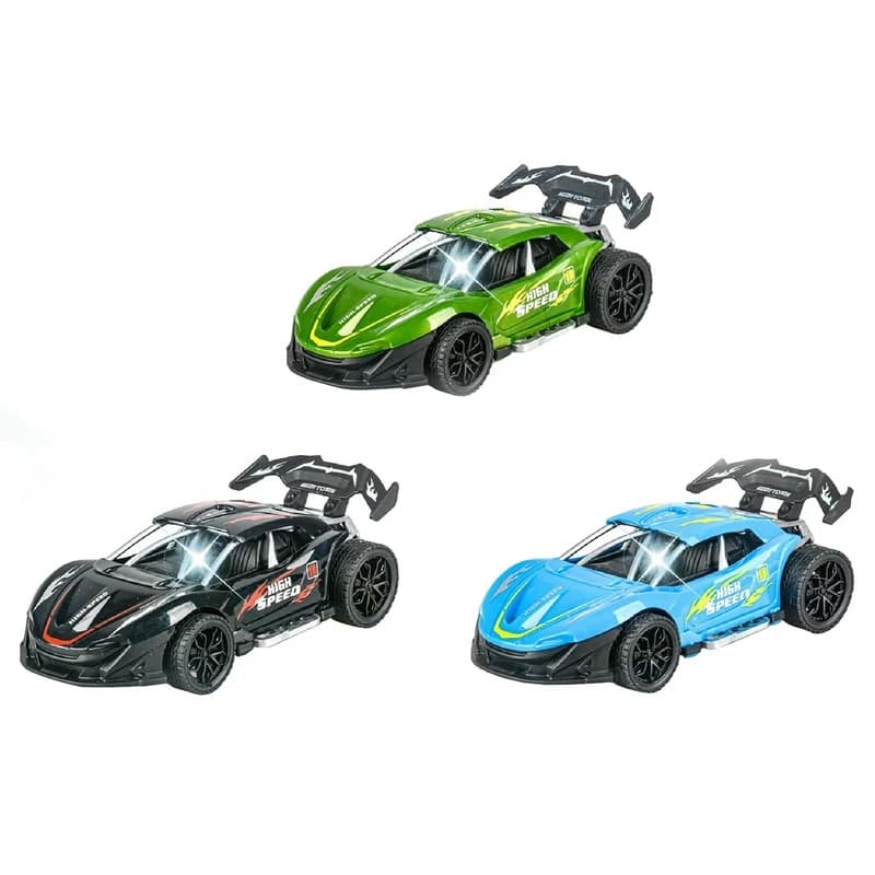 Auto závodné s efektmi 16 cm - zelená