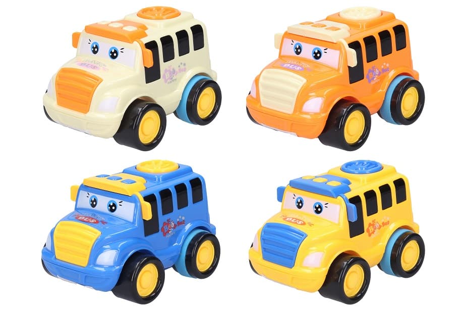 Autobus na zotrvačník 10cm - oranžová