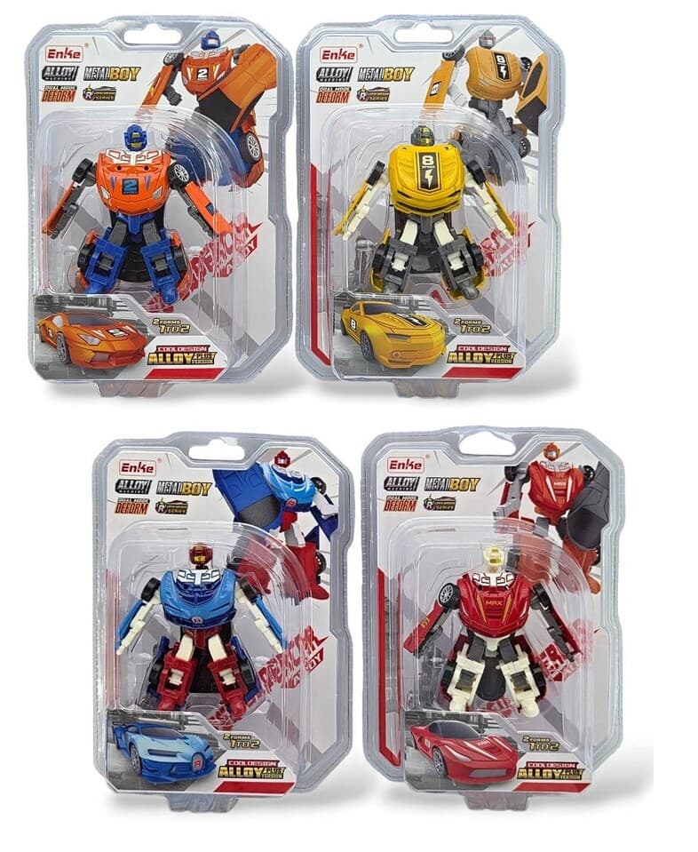 Autorobot kovový 9cm - žltá