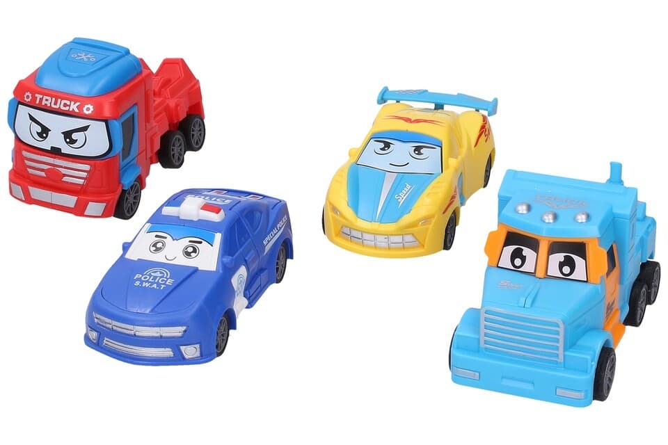 Autorobot na zotrvačník 11cm - červená