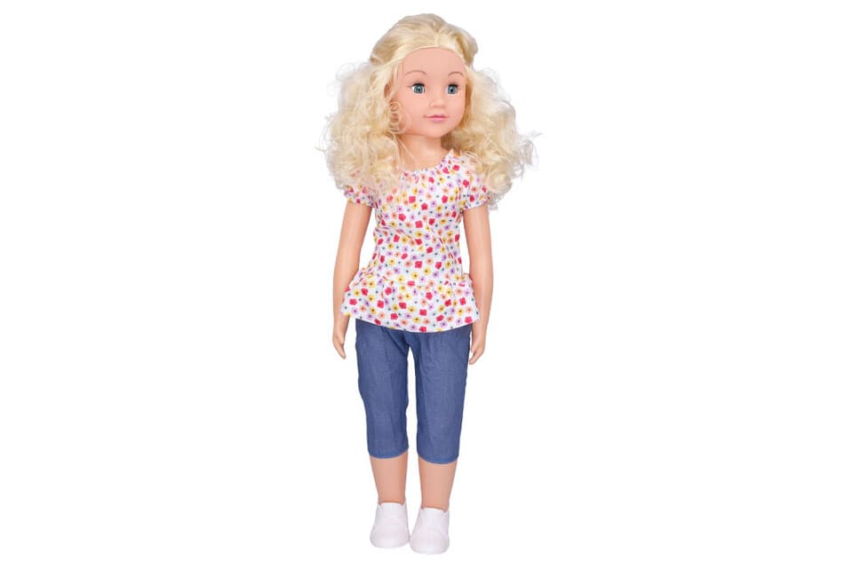 Bábika chodiaca blondína 70cm