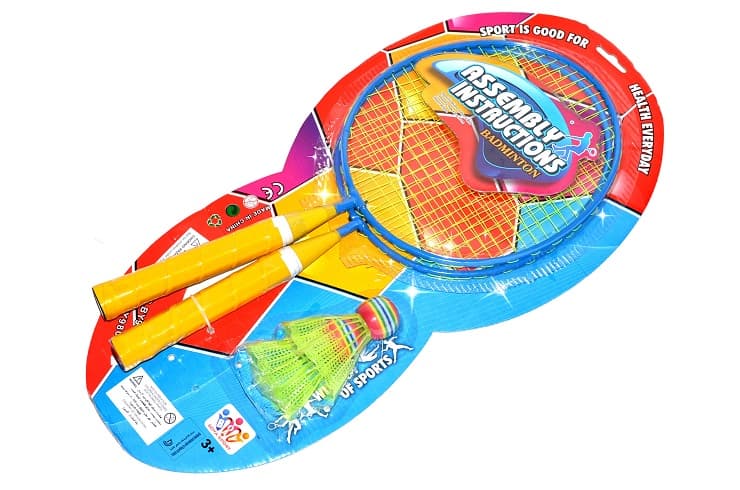 Badminton sada 2xrakety+2xkošík