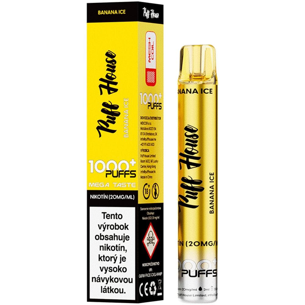 Banán Ice 20mg/ml 1000+ PUFF HOUSE