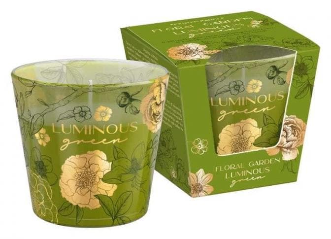 Bartek Vonná sviečka 115g Floral garden green