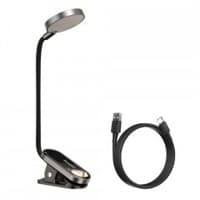 Baseus LED lampa na čtení s klipem, šedá