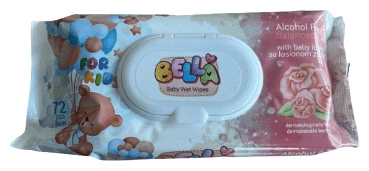 Bella Kids vlhčené utierky 72ks FLIP TOP