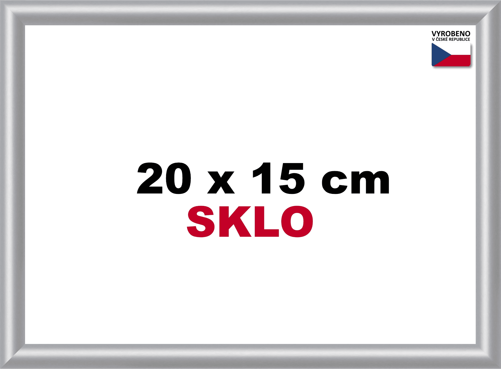 BFHM Plastový rám 20x15cm - stříbrný