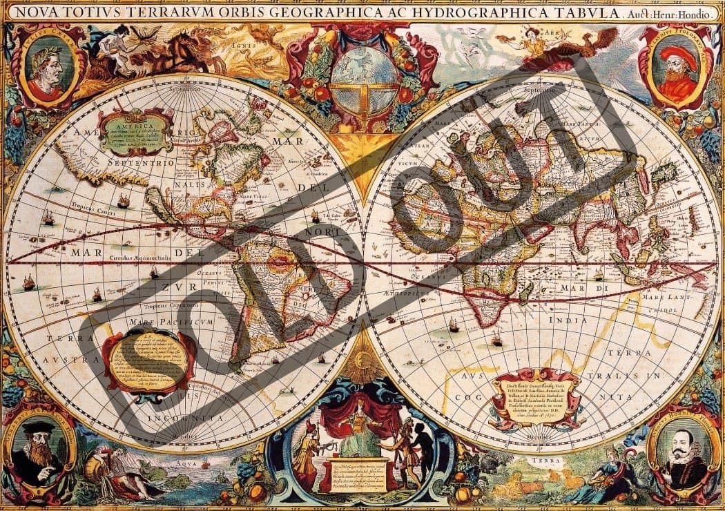 BLUEBIRD Puzzle Antická mapa světa 1000 dílků