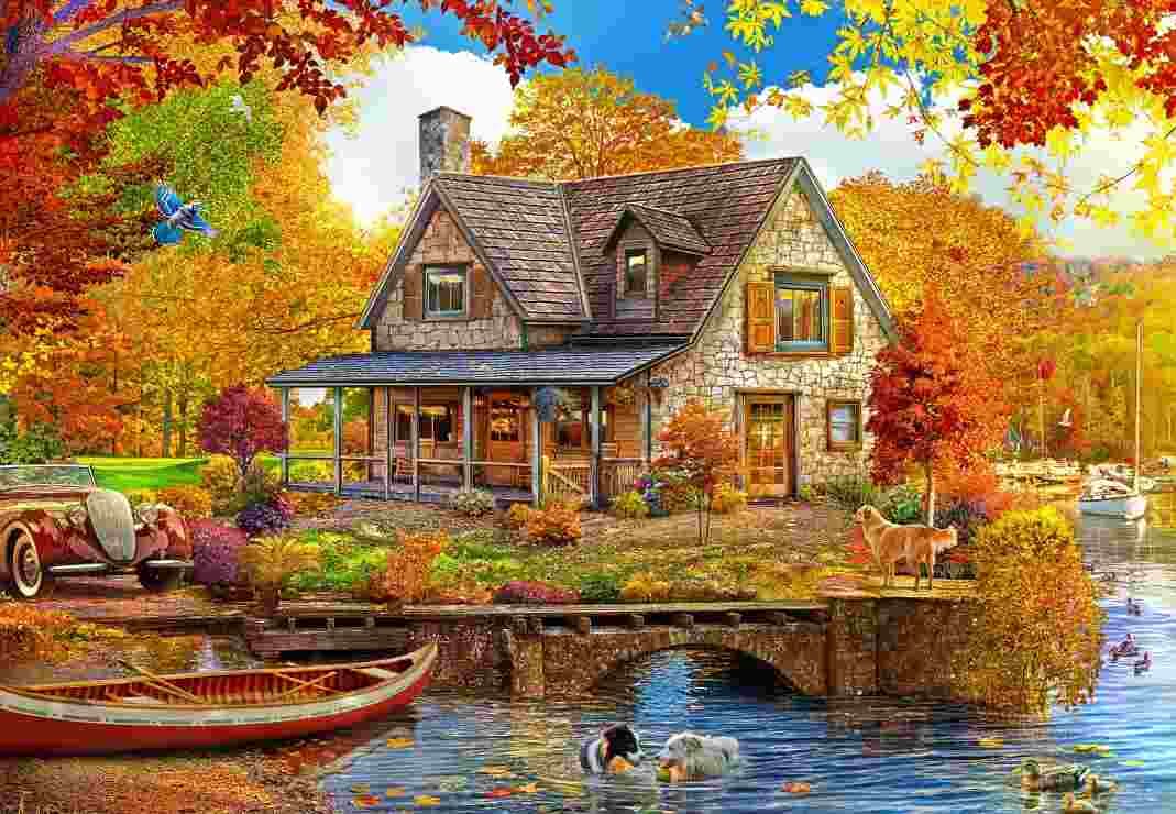 BlueBird - Puzzle Bonito: Lake house - 1000 dielov