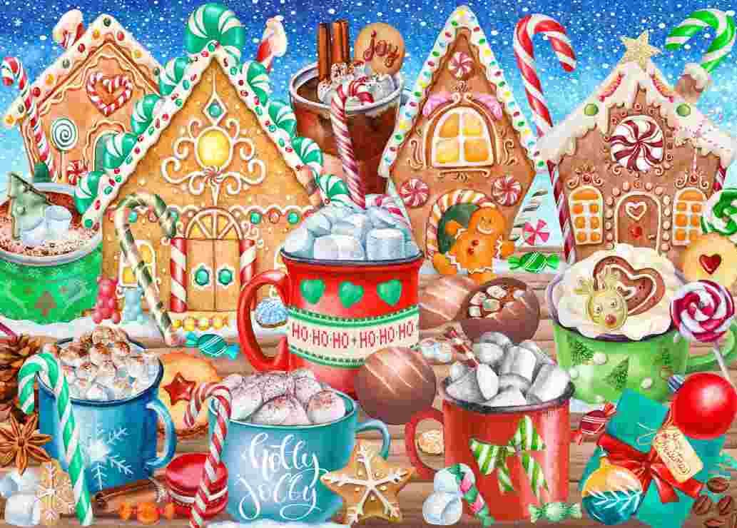 BlueBird - Puzzle Candy Canes And Cocoa - 500 dielov