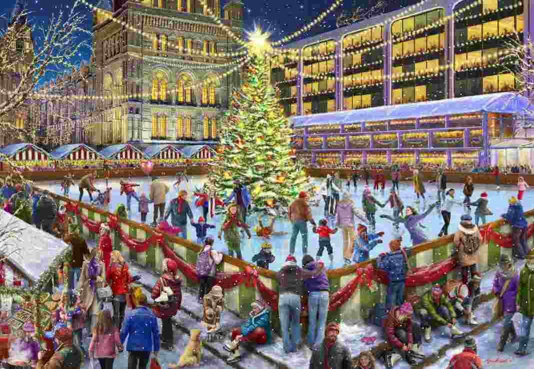 BlueBird - Puzzle Christmas Skating - 1000 dielov