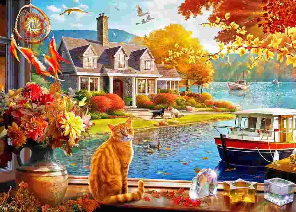 BlueBird - Puzzle Crisp: Fall View - 500 dielov